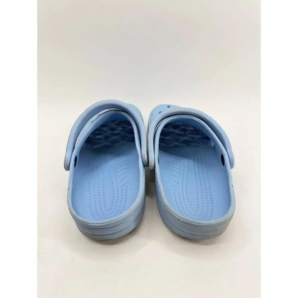 Crocs Classic Clogs Light Blue Unisex Slip On Comfort Shoes Size M8 W10 Used